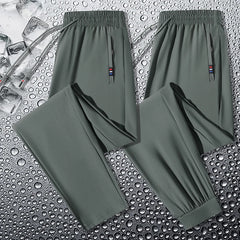 Men's Casual Elastic Sports Pants Thin Breathable Large Size Outdoor