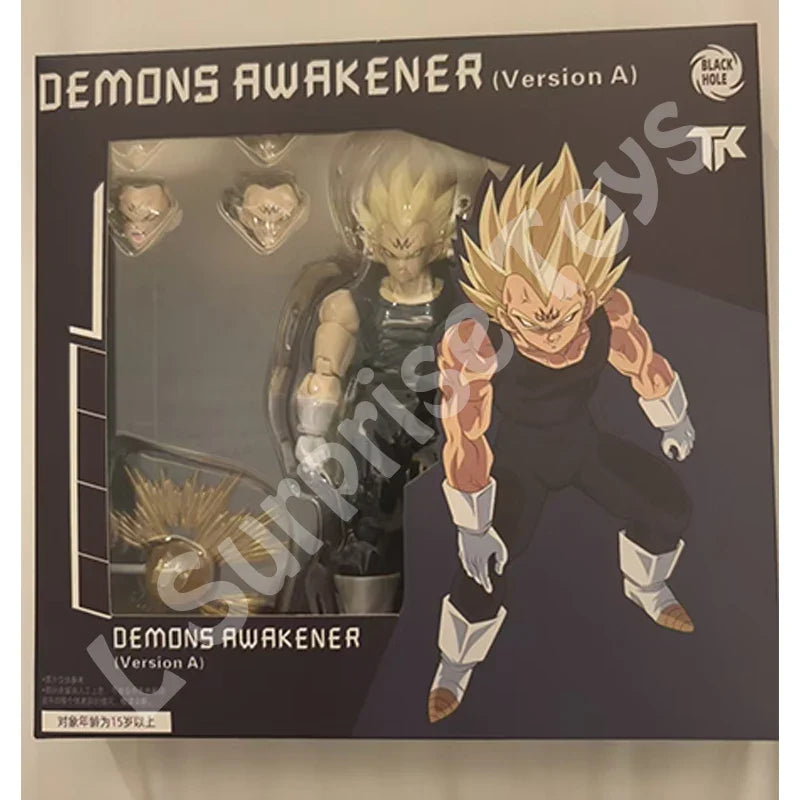 Black Hole TK Custom Dragon Ball Z Super Saiyan SSJ Majin Vegeta Battle Damage Full Power Anime Action Figures Models Gifts Toys
