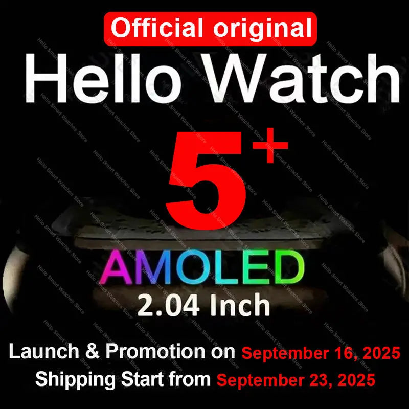 New Smartwatch Official Original Hello Watch 5 Plus ULTRA 3 49mm HD AMOLED 4G ROM NFC GPT Compass Bluetooth Call Clock Men Women