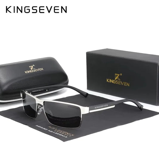 KINGSEVEN Men Polarized Sunglasses Driving UV400 High Quality Glasses Causal Rectangle Male Causal Fishing Outdoor Eyewear