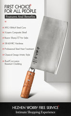 7 or 8 Inches Slicing Knife 3 Layers Composite Stainless Steel