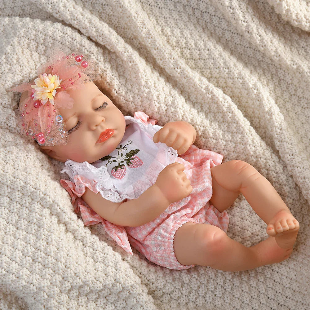 16 Inch 40cm Loulou Full Body Soft Vinyl Girl Reborn Baby Doll Lifelike Bebe Reborn Doll Toys Realistic Baby Doll Toys