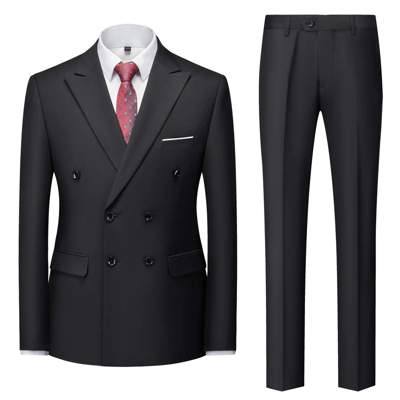 Tuxedo for Mens: Men's Casual Boutique Double Breasted Suit Trousers