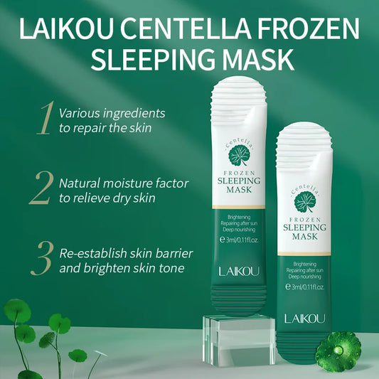 10pcs Centella Moisturizing Sleeping Mask Deep Hydrating Nourishing Repairs After Sun Exposure Facial Skin Care