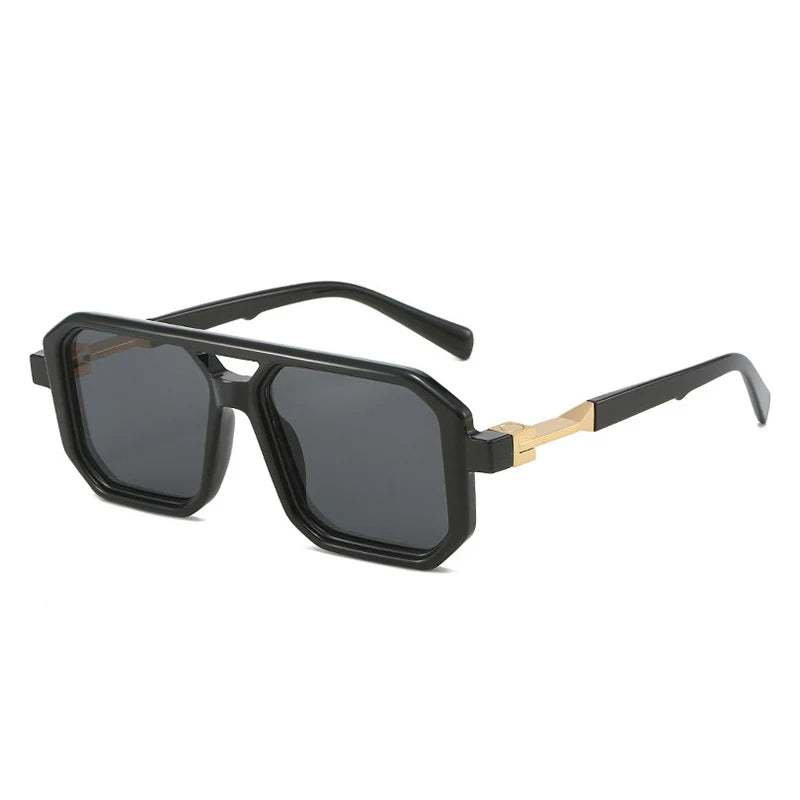 SHAUNA New Double Bridges Square Sunglasses Women Fashion Gradient Shades UV400 Retro Polygon Men Sun Glasses