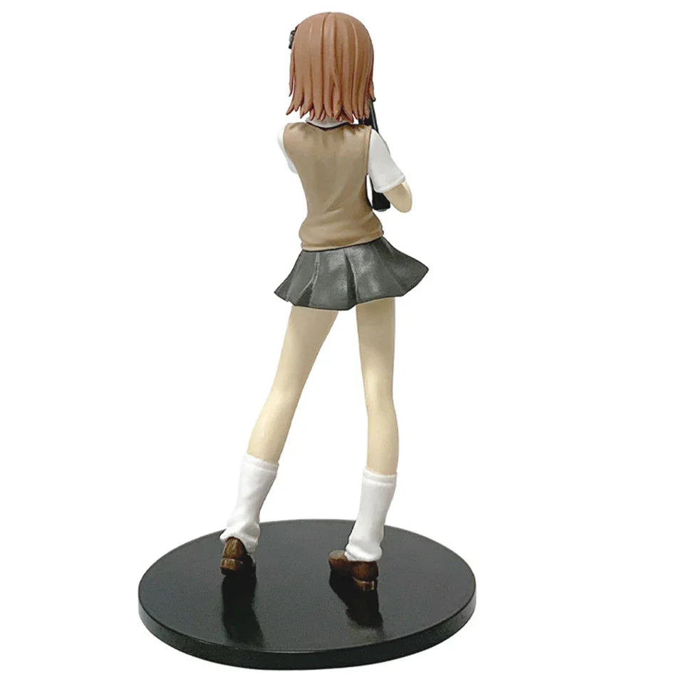 17cm Anime A Certain Magical Index Misaka Mikoto Railgun Girl Anime Figure PVC Action Figures Model Anime Cartoon Model Toy Gift