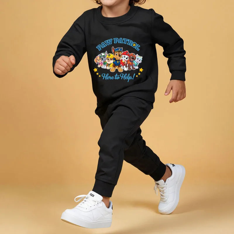 PAW Patrol Printed New Boys Pullover and Trousers Two Piece Sets Autumn Kids Casual Hoodies Set Spring Children Sweatsuits