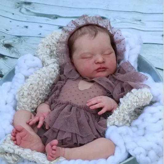 NPK Clearance Ready To Ship 20inch Reborn Doll Kit Laura Unfinished DIY Doll Parts with cloth Body  Fresh Color