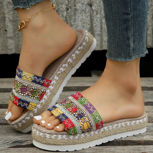 Weave Women's Slippers Platform Summer Shoes for Women