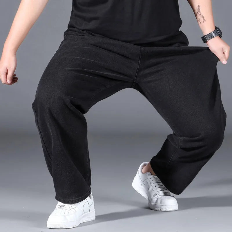 Jeans Men Soft Cotton Cargo Jeans Plus Size Baggy Men's Trousers