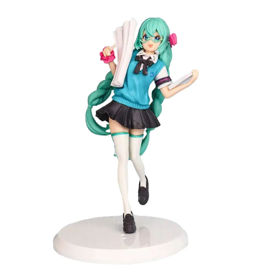 Student Girl Hatsune Miku  Action Figures Fashion Figure Model Miku Room Decorations PVC Collection Model Doll Toy