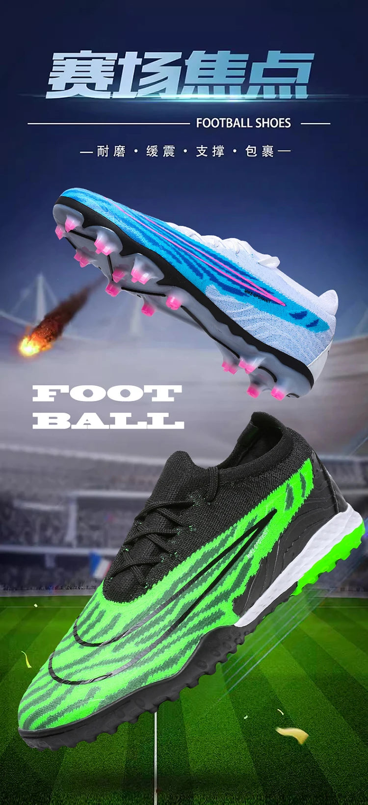 Soccer Shoes For Men Original Outdoor Sports Training Football Boots TF/FG Kids