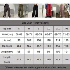 Harajuku Oversized Cargo Parachute Pants Women Streetwear Vintage Y2k Hip Hop