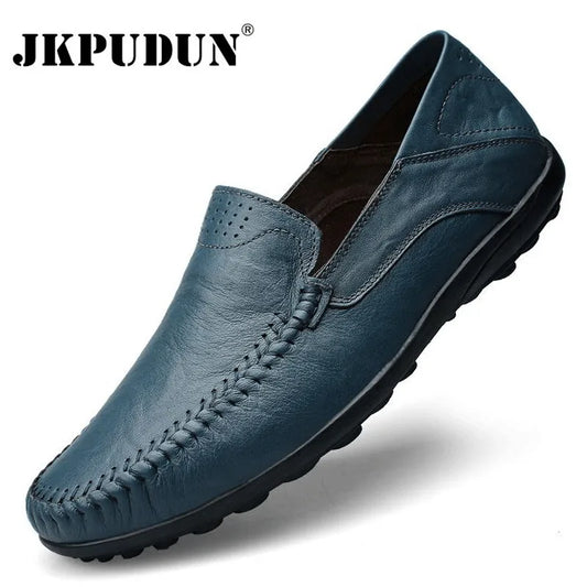 Genuine Leather Men Shoes Casual Luxury Brand Formal Mens Loafers Moccasins Italian Breathable Slip on Male Boat Shoes Plus Size