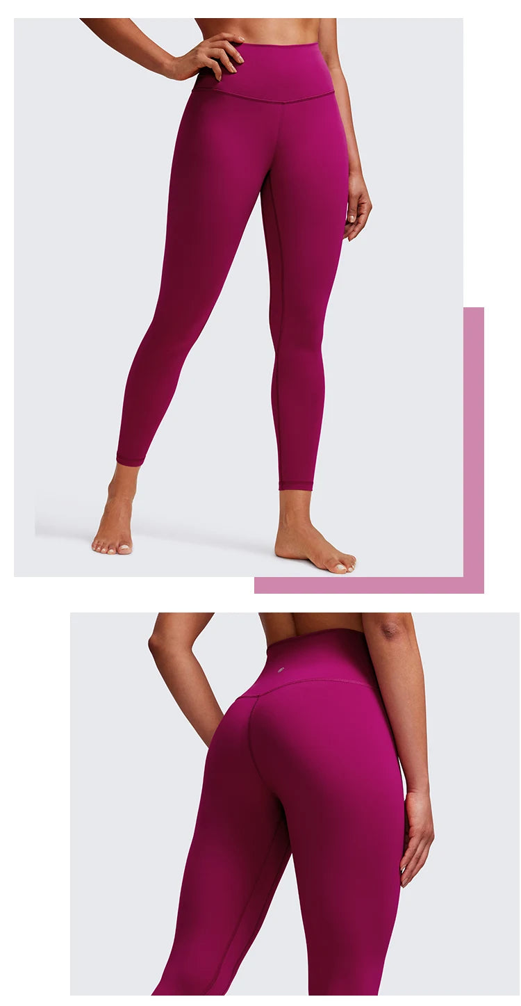 Women's Naked Feeling Yoga Pants 25 Inches - 7/8 High Waisted Workout Leggings