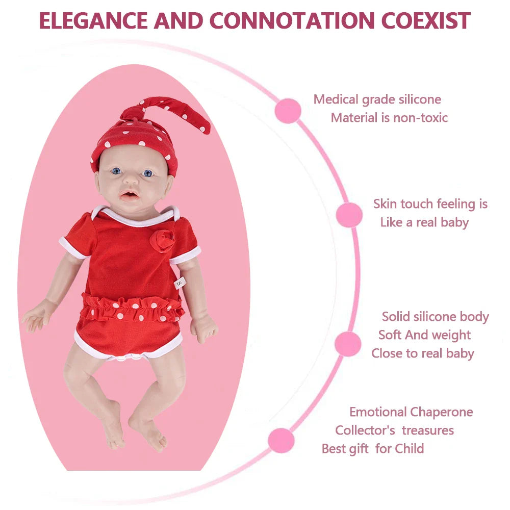 IVITA WG1554 14.96 inch 1.58kg 100% Full Body Silicone Reborn Baby Doll Soft Dolls Realistic Girl Baby DIY Blank Children Toys
