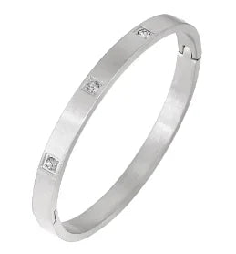 Stainless Steel With Zirconia Bracelet Simple Jewelry