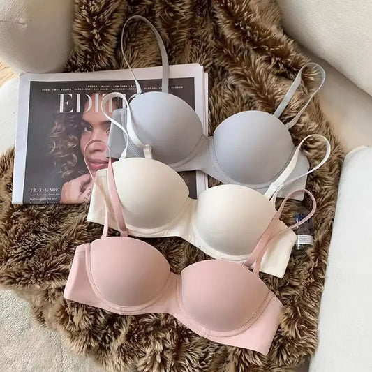 Womens 1/2 cup thickened steel ring bra underwear European and American