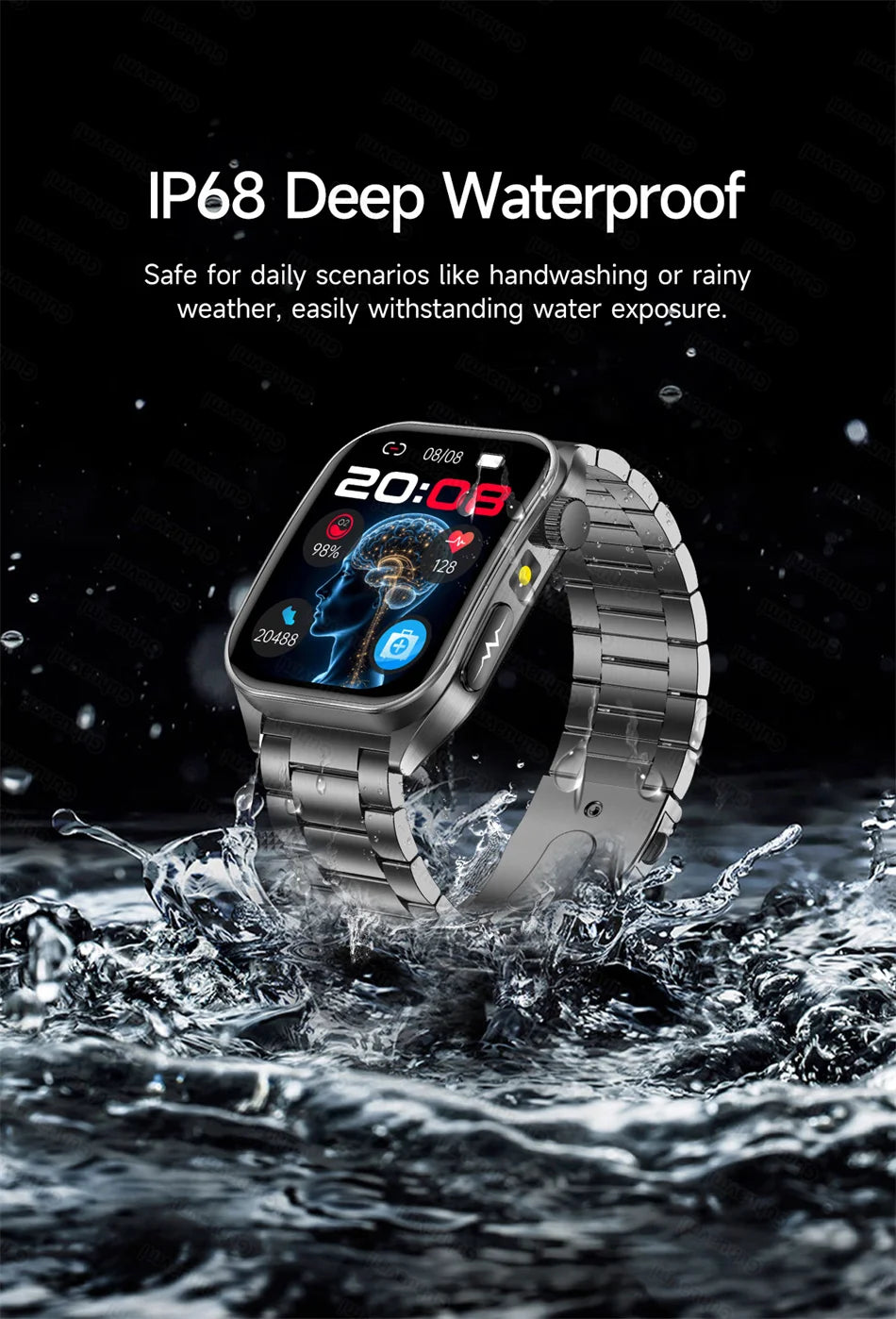 2026 New Smart Watch laser therapy health conditioning Blood oxygen Pressure Uric Acid Blood lipid ECG Smartwatch for Man Women