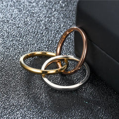 Classical Triple Ring Interlocked Rings Wedding Jewelry Accessories Fashion