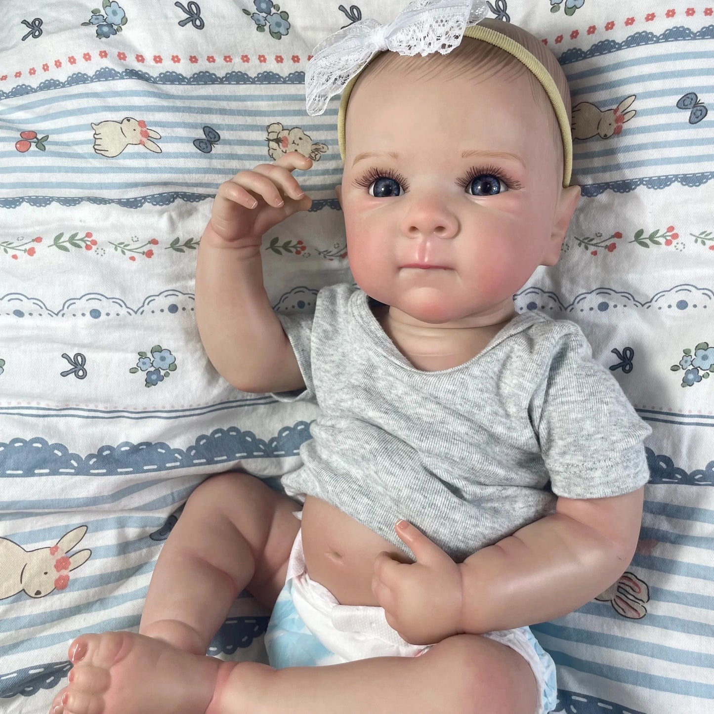 MRB 18 Inch Bettie Full Body Vinyl Girl Washable Reborn Baby Doll With Painted Lifelike Hair Bebe Reborn Christmas Toys