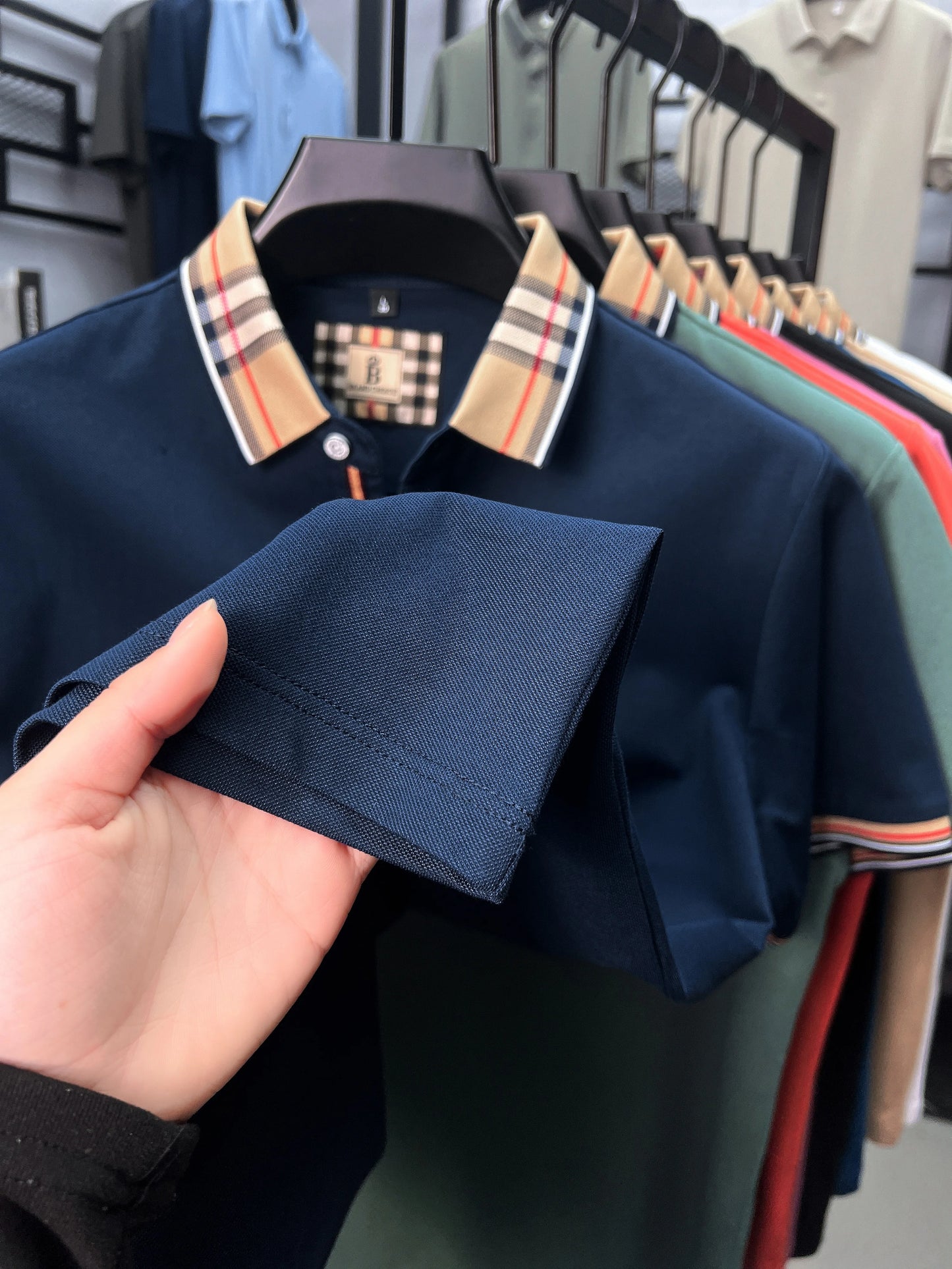 Designer fashion brand short sleeve polo shirt men summer new luxury exquisite embroidery high-end business casual Paul T-shirt