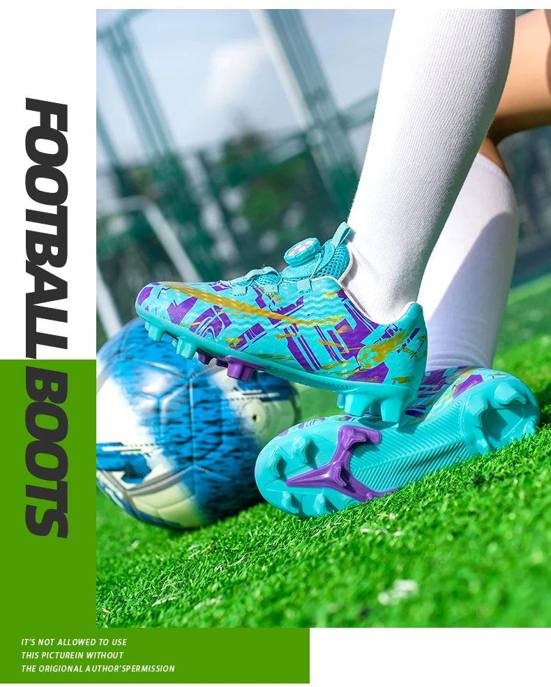Soccer Shoes for Childrens TF/FG Outdoor Futsal Turf Training Boys Girl