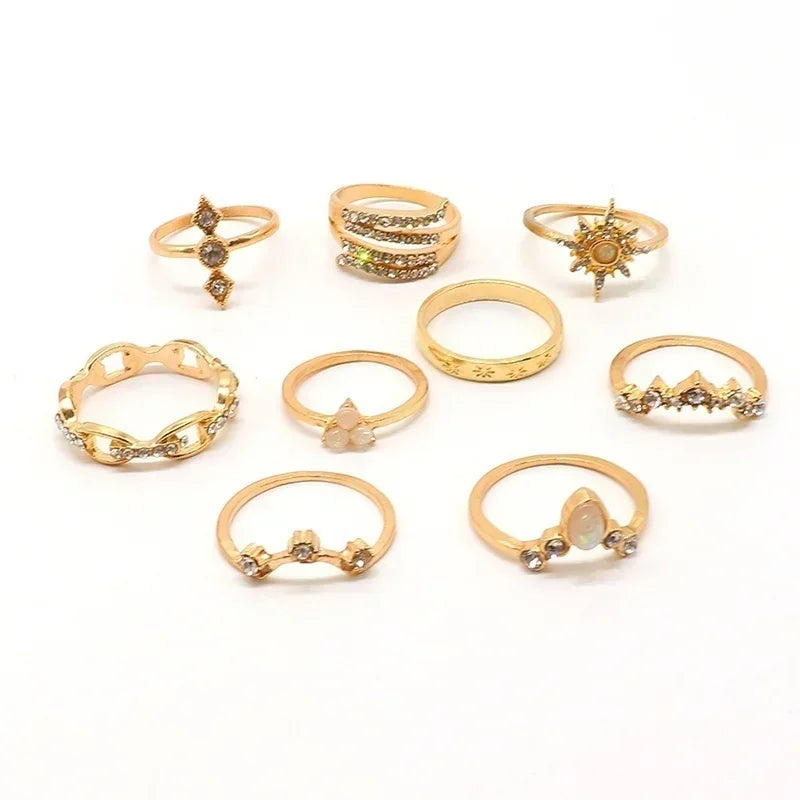 Delysia King 17pcs/set Fashion Ring