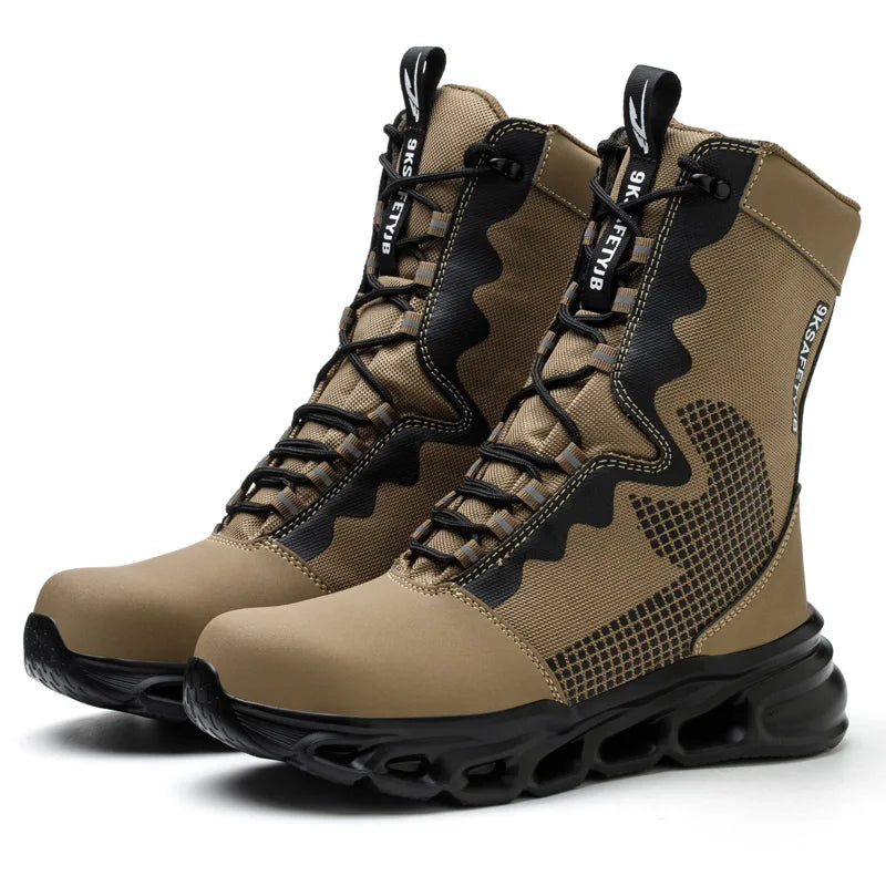 Work Sneakers Steel Toe Shoes Men Safety Shoes New Puncture-Proof Work Shoes Boots Indestructible Footwear Security Lightweight