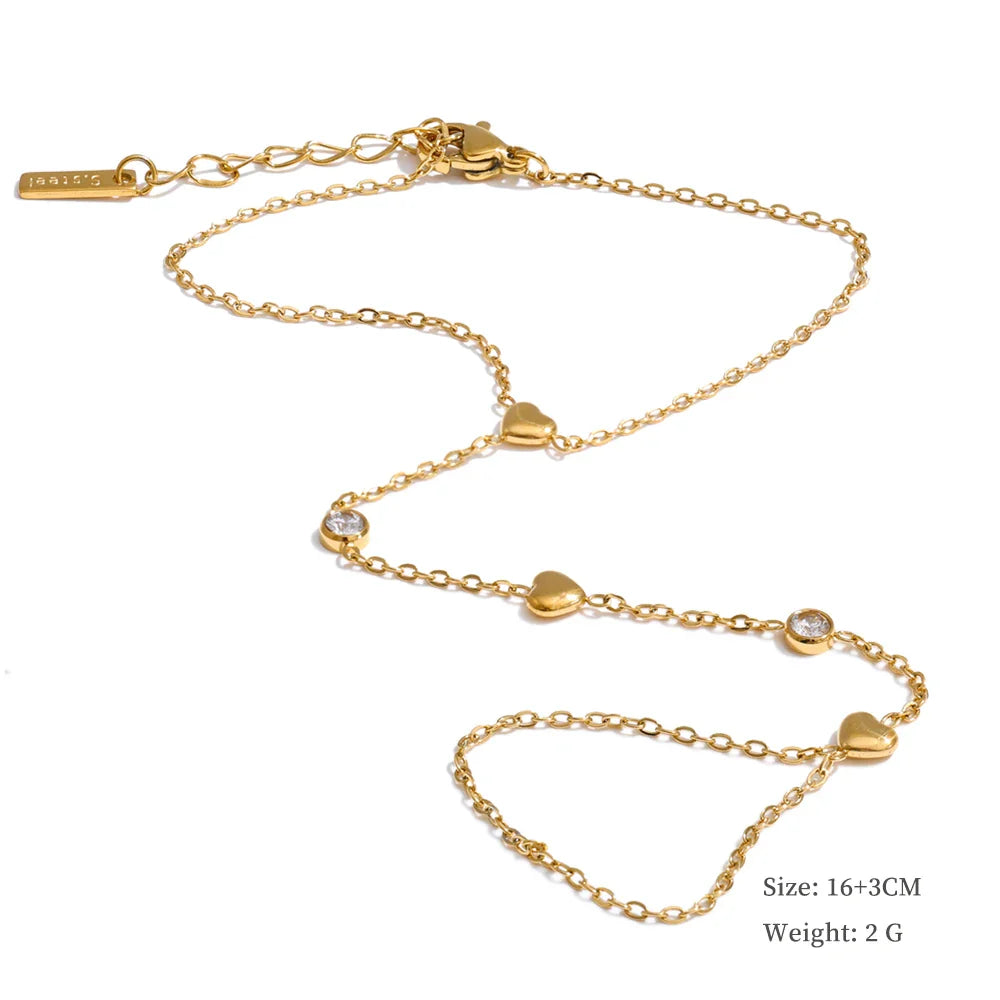 Yhpup Trendy Stainless Steel Zircon Beads Back of Hand Chain Finger Bracelet Fashion Chic Sexy Jewelry Waterproof Wholesale Gift