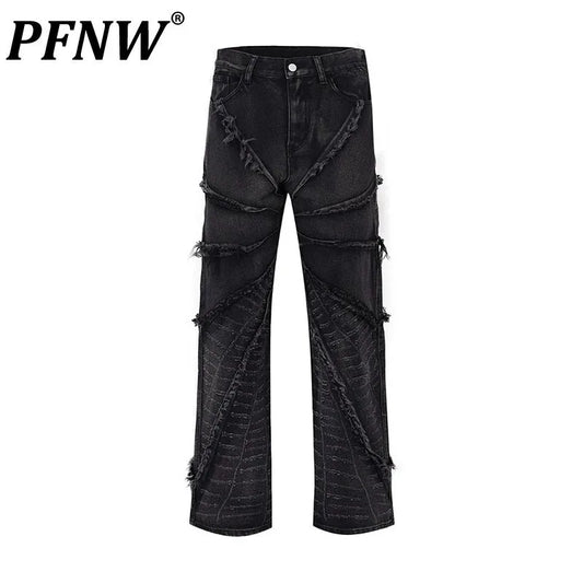 Men's Jeans High Street Male Denim Trousers Niche Design