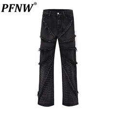 Men's Jeans High Street Male Denim Trousers Niche Design