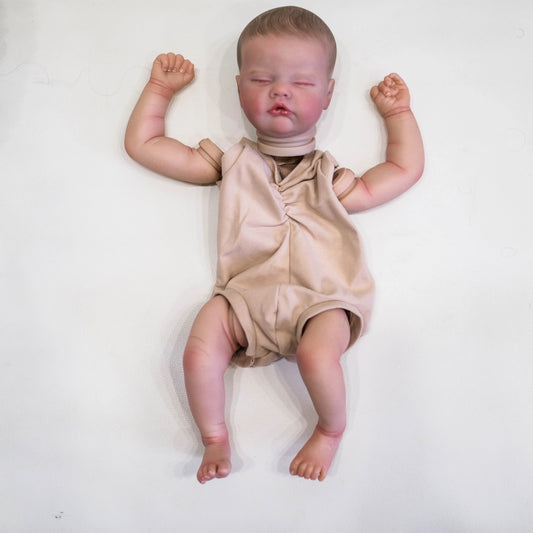 NPK 19-inch Lifelike Reborn Quinbee Doll Finished Size with Painted Details Veins - Collectible Baby Figure Kit