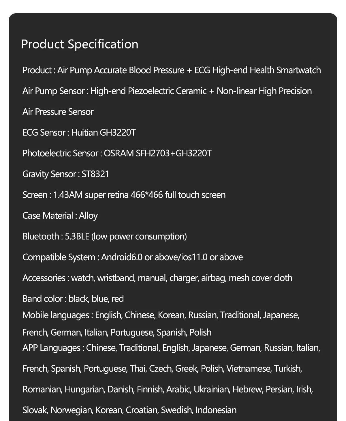 2026New NFC Health Smart Watch Men Air Pump+Air Bag Precise Blood Pressure Fat Measurement Voice Call SmartWatch For Android IOS