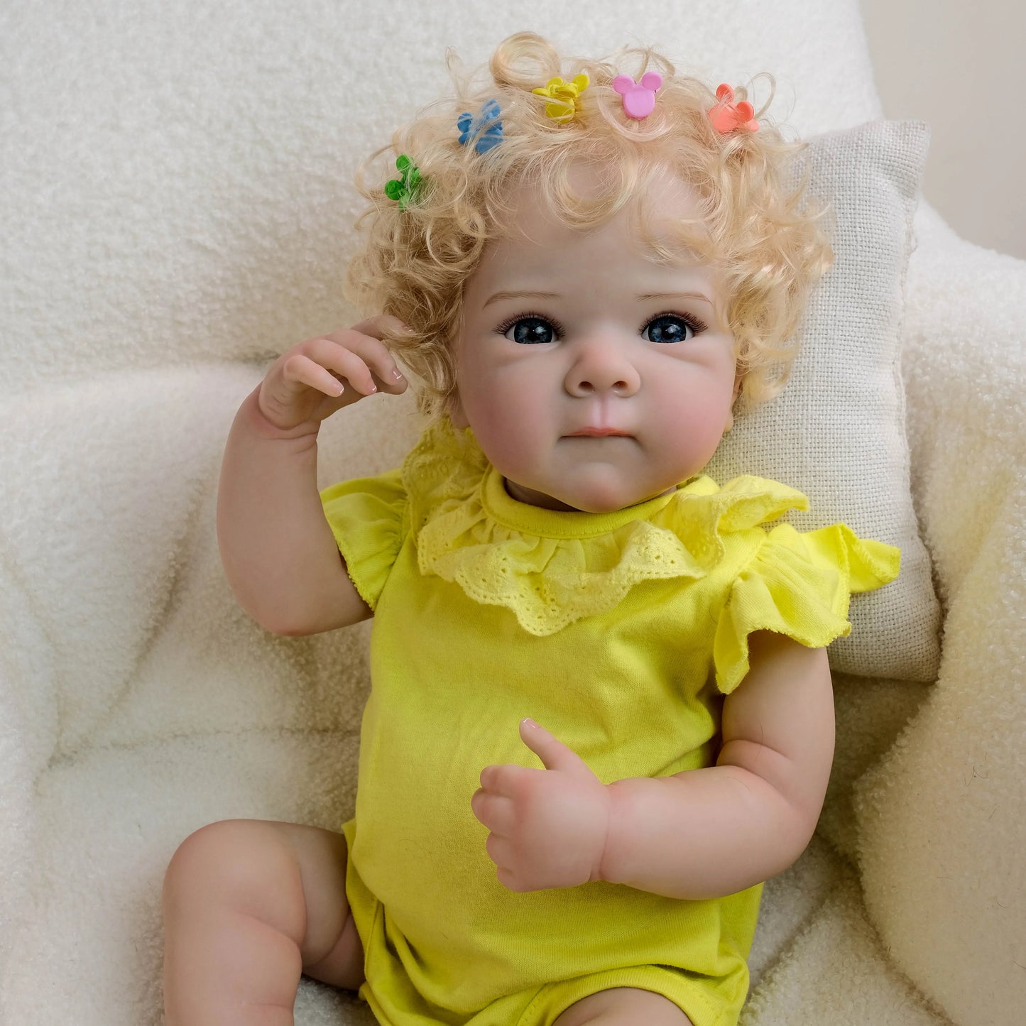 NPK 19-inch Newborn Lifelike Reborn Baby Doll Bettie Cuddly Full Body Multiple Layers 3D Skin Painting Collectible Toy