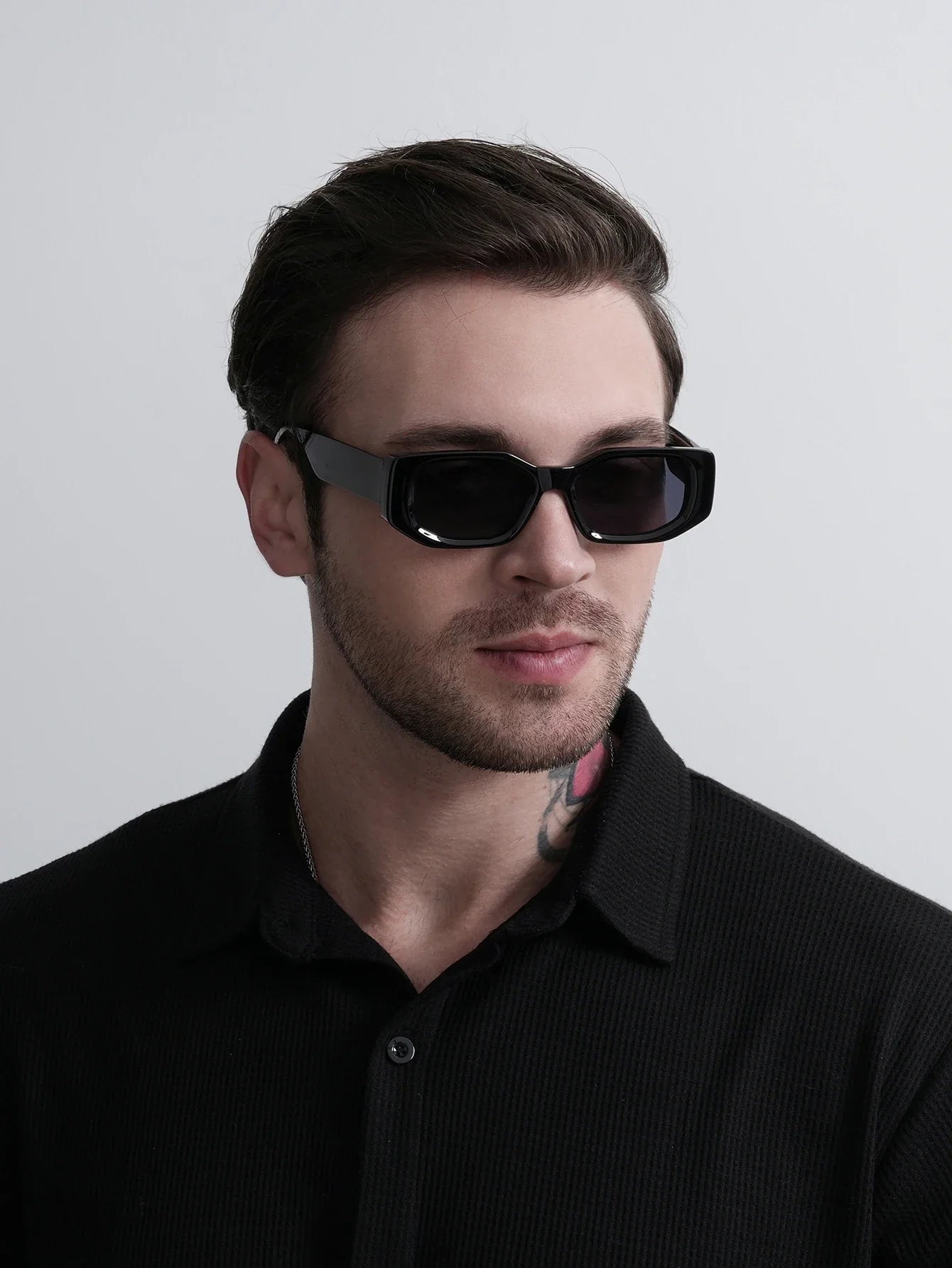 Ruiao 2025 new black classic retro designer branded concave irregular thick frame men women fashion sunglasses