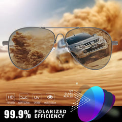 Sunglasses Polarized Men's Sun Glasses Women Fashion Pilot Gradient Eyewear