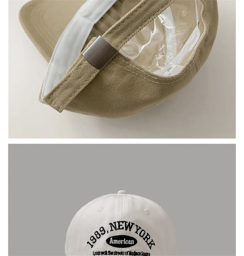 Retro Letter Embroidery Baseball Cap for Men and Women Curved Brim Hat Summer Outdoor Soft Top Caps Casual Snapback Sun Hats