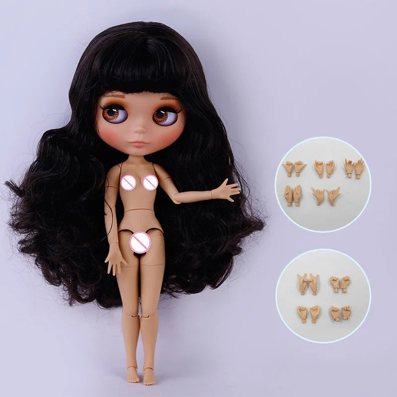 ICY DBS Blyth Doll Tan Skin Matte Face With Eyebrows Special Price 1/6 BJD JOINT body Neo Christmas Gift Anime