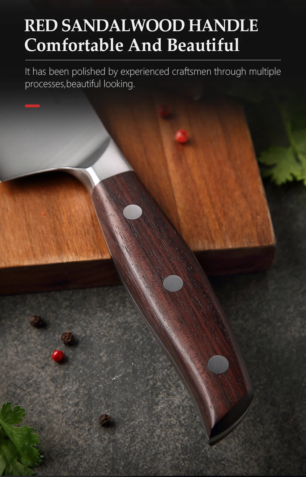 XINZUO 8'' Chef Knife German DIN 1.4116 Steel Kitchen Knives Stainless Steel Meat