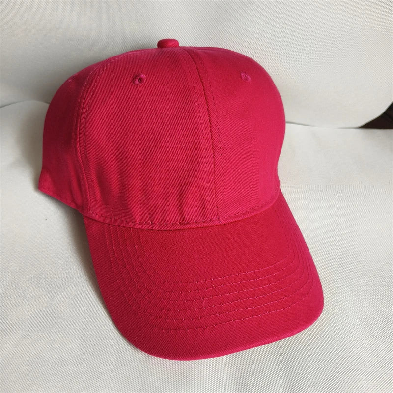 Custom Logo Hat For Women Men Soft Top Cotton Baseball Cap Adult Outdoor Adjustable Dad Hats Snapback Hat Summer Sports Sun Cap