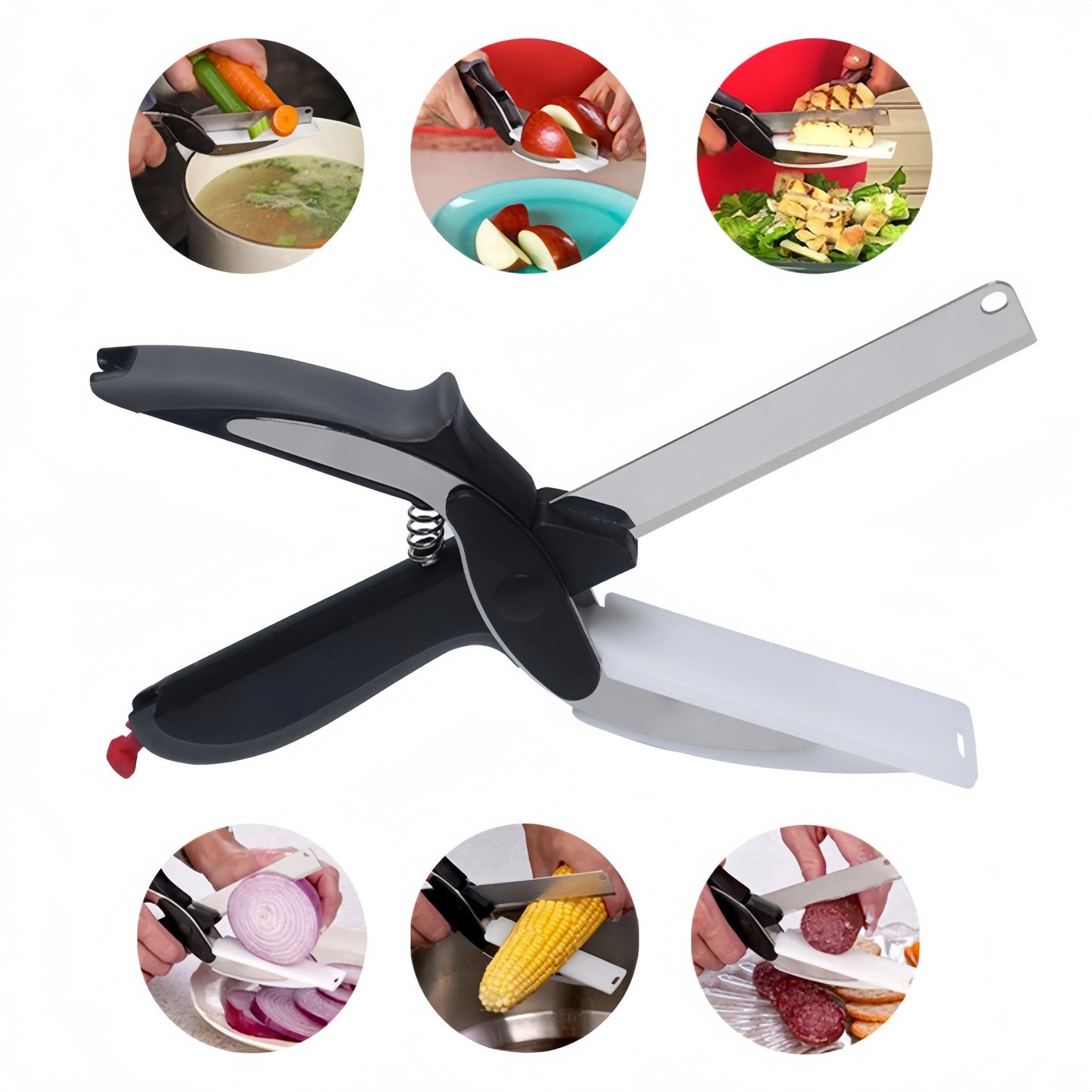 Premium Chop Scissors Cutting Board Scissors Vegetable Chopper Easy Cutter