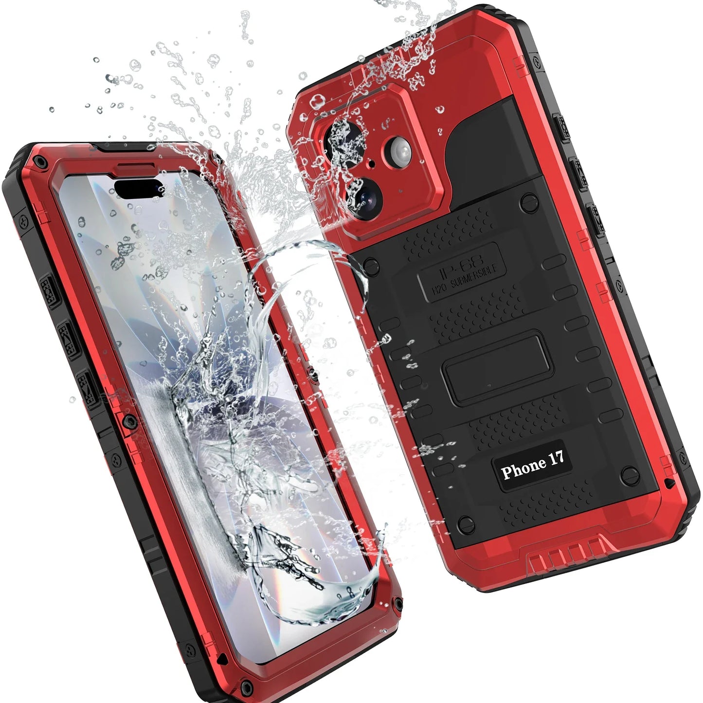 Case For iPhone Air 17 Pro Max 17Pro 17 IP68 Waterproof Metal Heavy Duty Shockproof Cover Glass Screen Protector