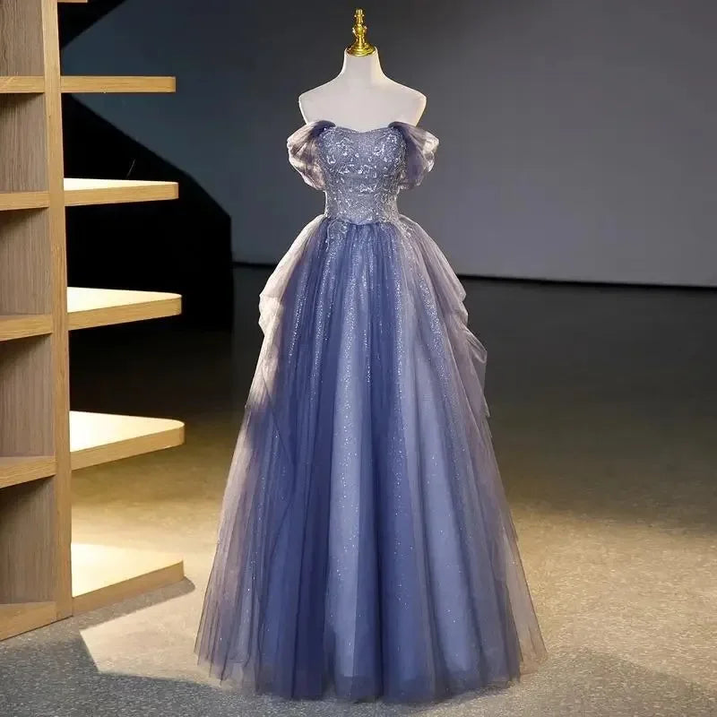 Evening wear Dresses: One Shoulder Simple Elegant Wedding Party Vestidos Ball Gown