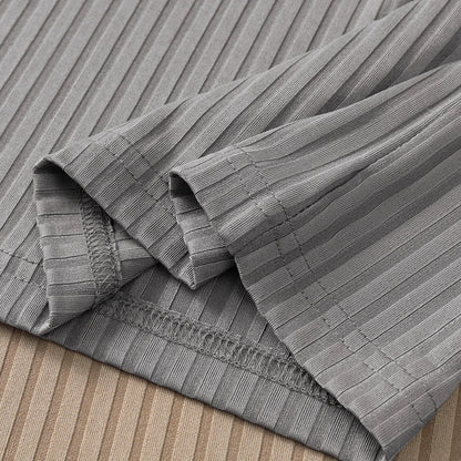 2025 New Men's Casual Fashion Striped Short Sleeved Collar Polo Shirt Breathable and Comfortable Summer Versatile T-shirt