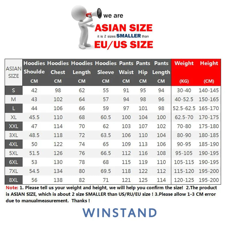 Mens Fleece Warm Tracksuit Male Winter Warm Hooded Fashion Sets Mens Hoodies + Pants Sportswear Sets WinterThick Set