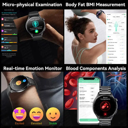 2025 New ECG+PPG Health Diagnosis Smartwatches Men Women Clock Uric Acid Lipid BP Heart rate Tracker NFC Sports Smart Watch IOS