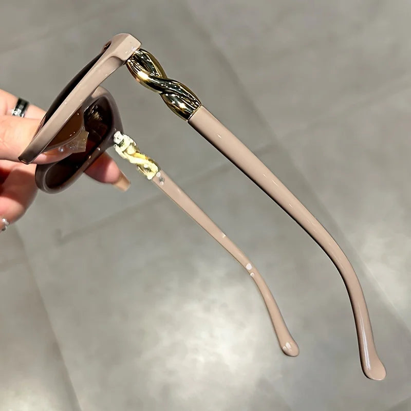 Women's Cat Eye Sunglasses Retro Butterfly Sunglasses Women's Fashion Mountaineering Sunglasses