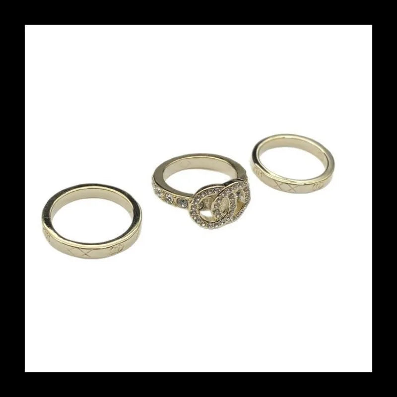 New Diamond-set Three-in-one Design Ring, High Version of The Same Popular Jewelry