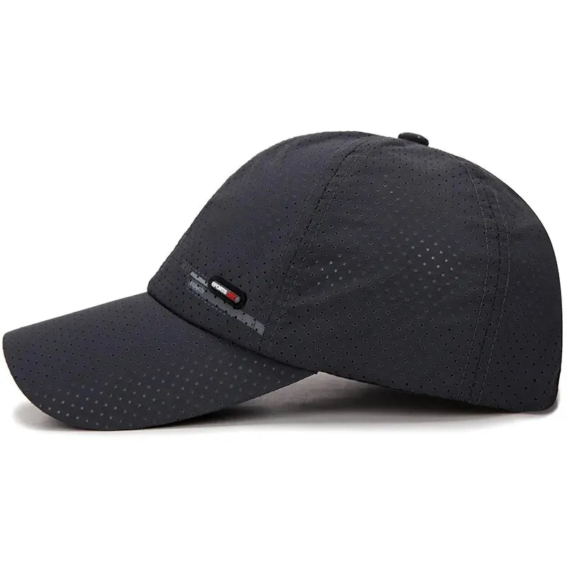 Summer New Breathable Hole Punch Quick Dry Hat Men's Outdoor Fishing Shade Sunscreen Baseball Cap Cycling Travel Sports Cap